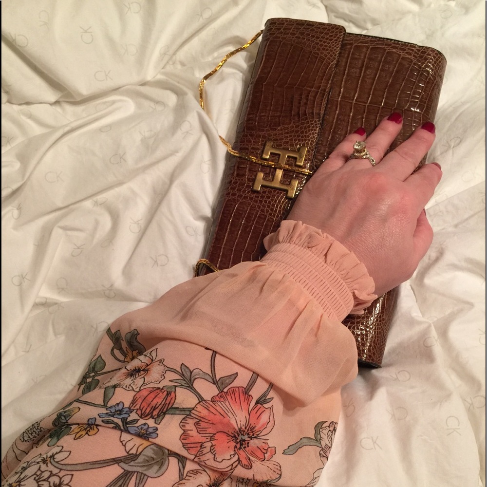 Gorgeous Vintage Hermés Croc clutch - Picture 1 of 1